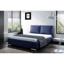 PRATO T2 łóżko tapicerowane 180x200 ze stelażem i pojemnikiem, ozdobne poduchy